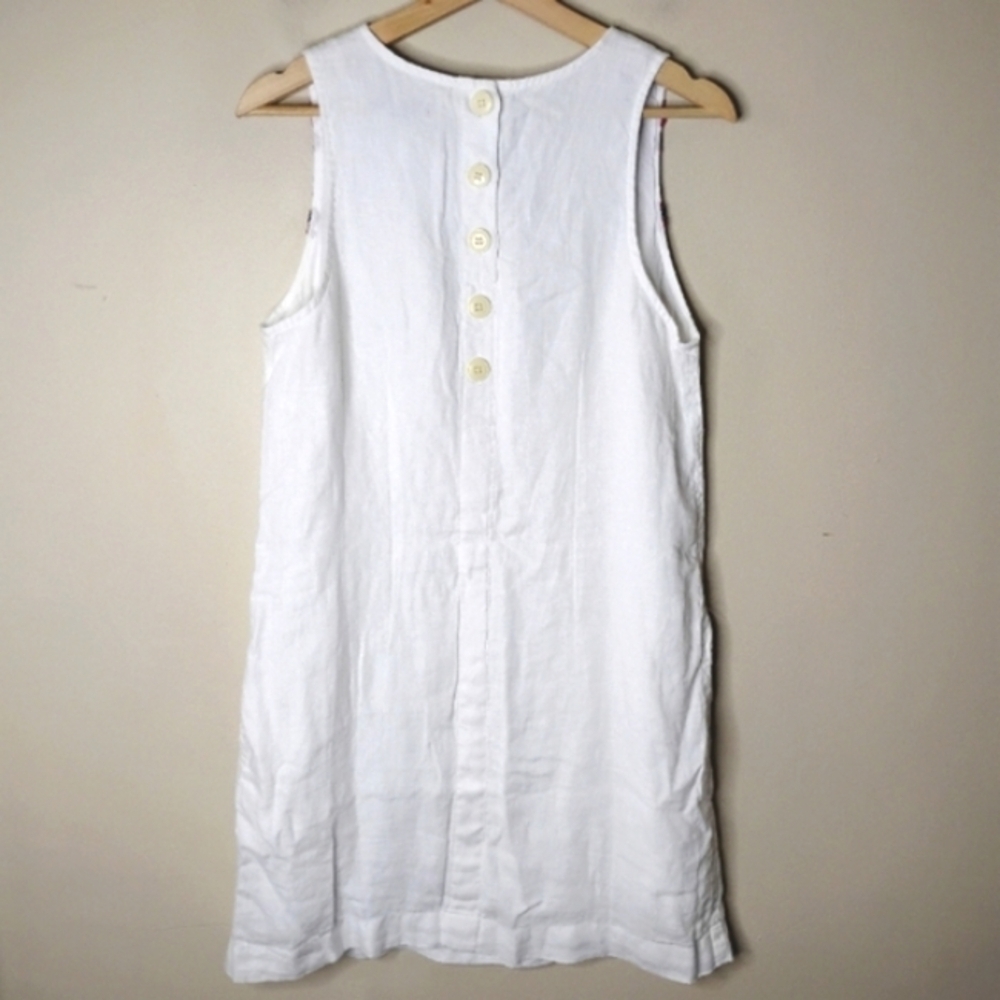 J.Crew 100% Linen Embroidered Dress Pockets Size S NWT - Picture 5 of 11